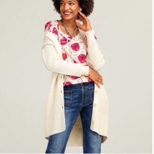 CAbi Ivory Sweater Book Club Cardigan #4099